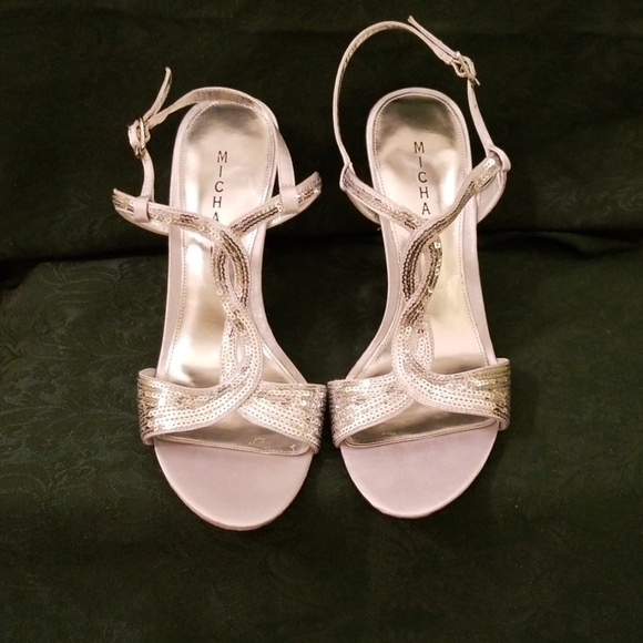 Silver Sequin Heels - Picture 7 of 7